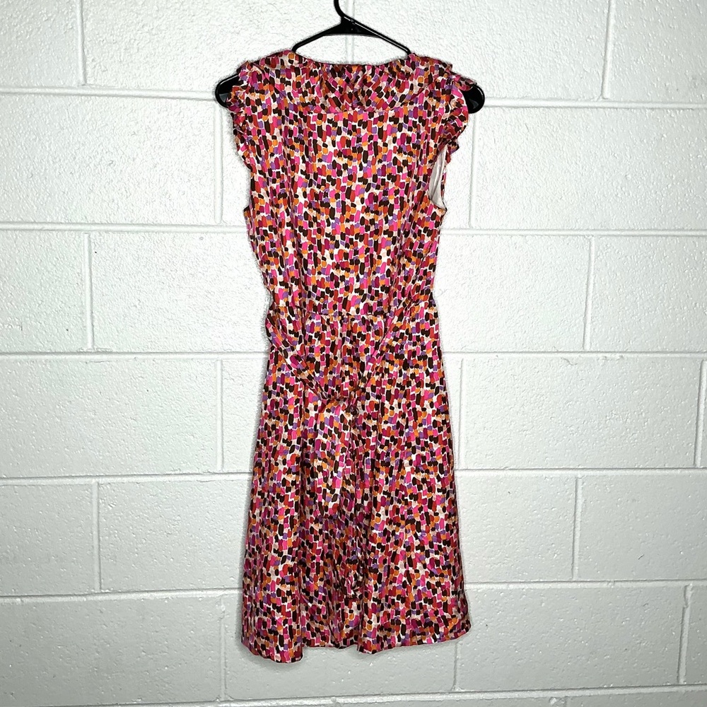 < Kate Spade Silk Abstract Print Aubrey Wrap Dress > - Picture 4 of 4